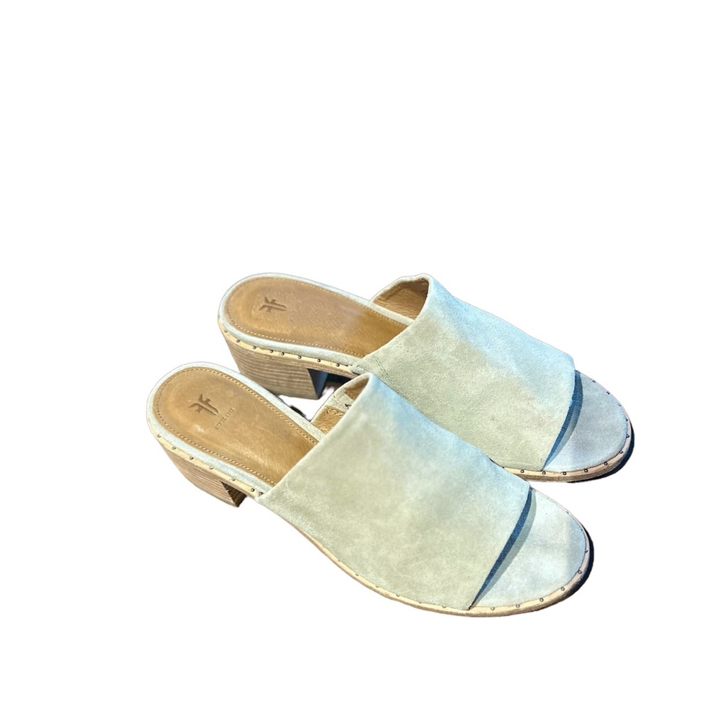 Frye open toe suede mule